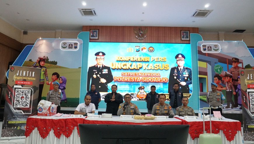 Polresta Sidoarjo Bongkar Jaringan Narkotika Internasional