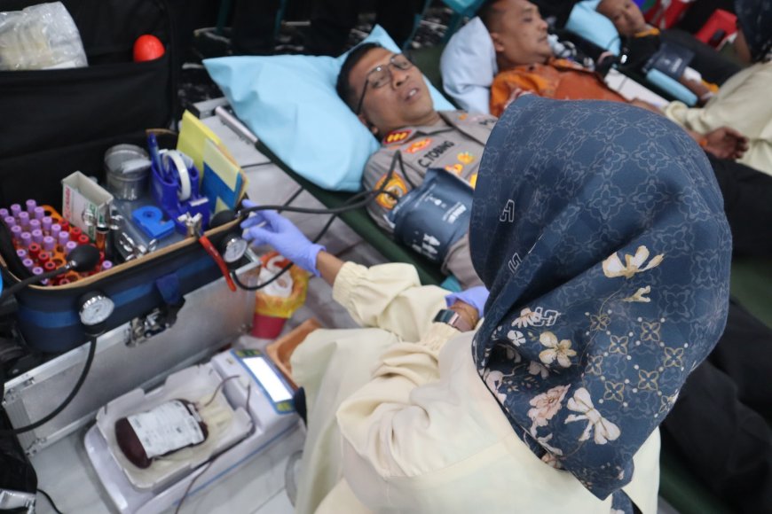 Polresta Sidoarjo Ajak Warga Berpartisipasi dalam Kegiatan Donor Darah